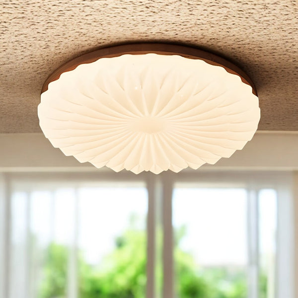 Modern Pleated Flush Mount Ceiling Light