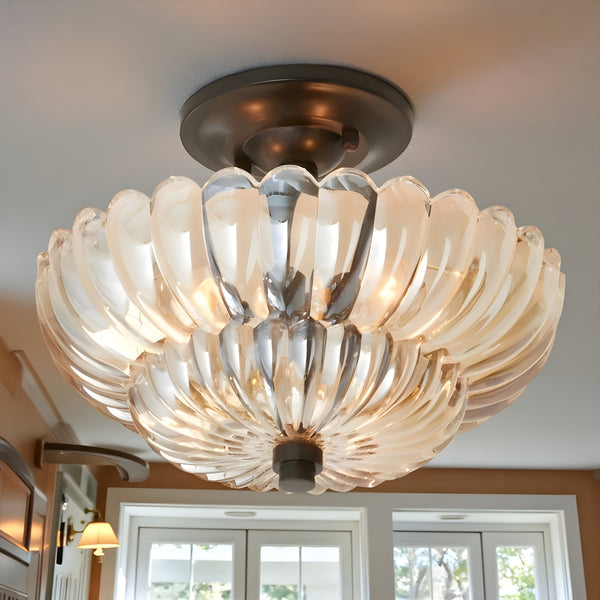 Vintage Semi-Flush Mount LED Ceiling Light